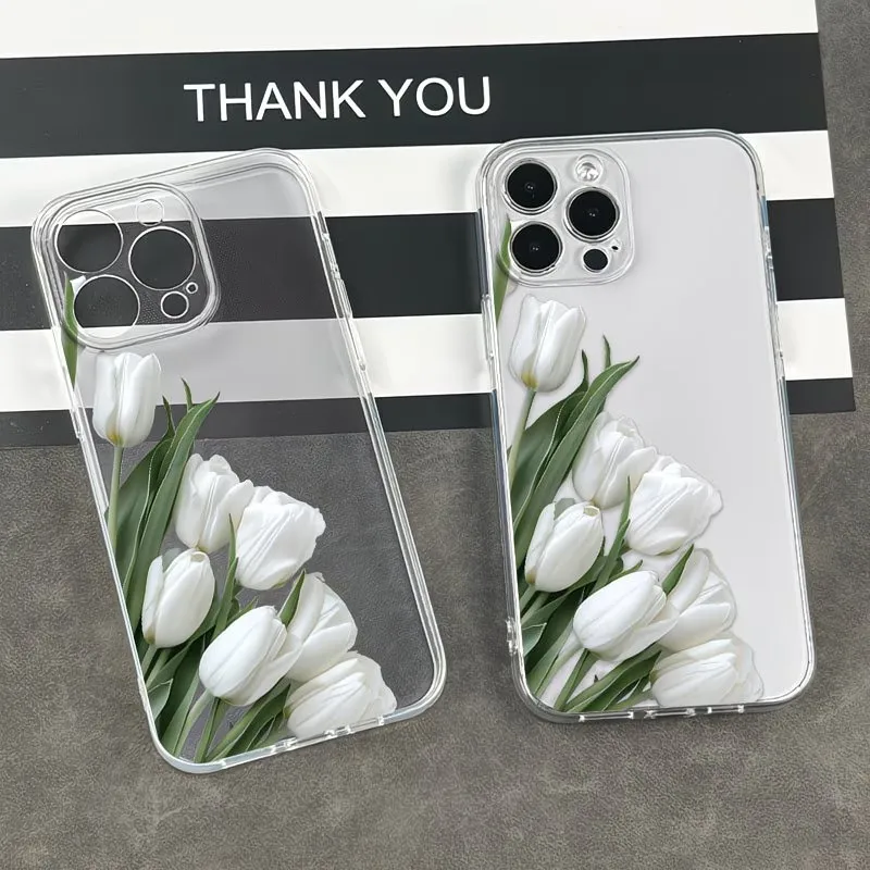 Tulip Printed Phone Case Case For iPhone 13 11 16 15 14 12 17 Pro XS Max Air 7 8 6s Plus XR SE 2022 2020 16e 17e TPU Back Cover - view 2