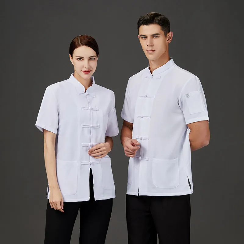 Abbigliamento da cuoco per donna giacca da cucina da uomo abbigliamento da cuoco Pizza uniforme da cuoco camicia da cuoco abbigliamento da cucina abbigliamento da lavoro per ristorante dell'hotel