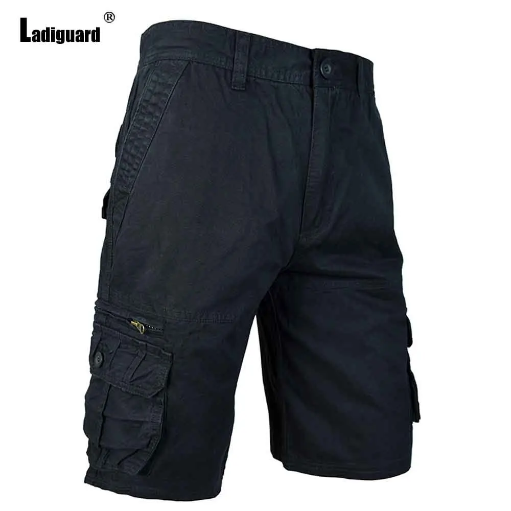 남성 빈티지 스탠드 포켓 코튼 카고 반바지 2025 유럽 스타일 캐주얼 비치 반바지 솔리드 그레이 카키 버튼업 핫팬츠