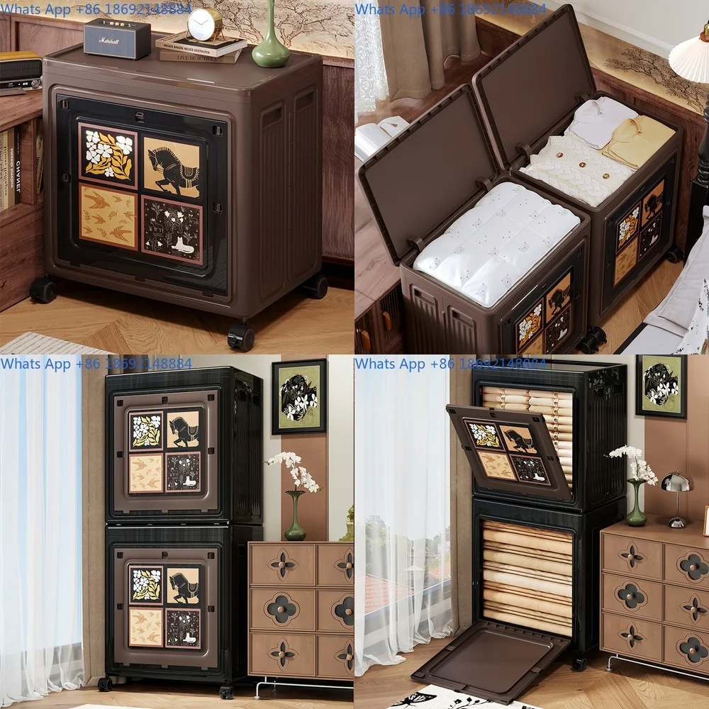 

Retro Style Large Capacity Foldable Storage Box for Clothes Blankets and Daily Items with Flip Top Design Ideal for Home