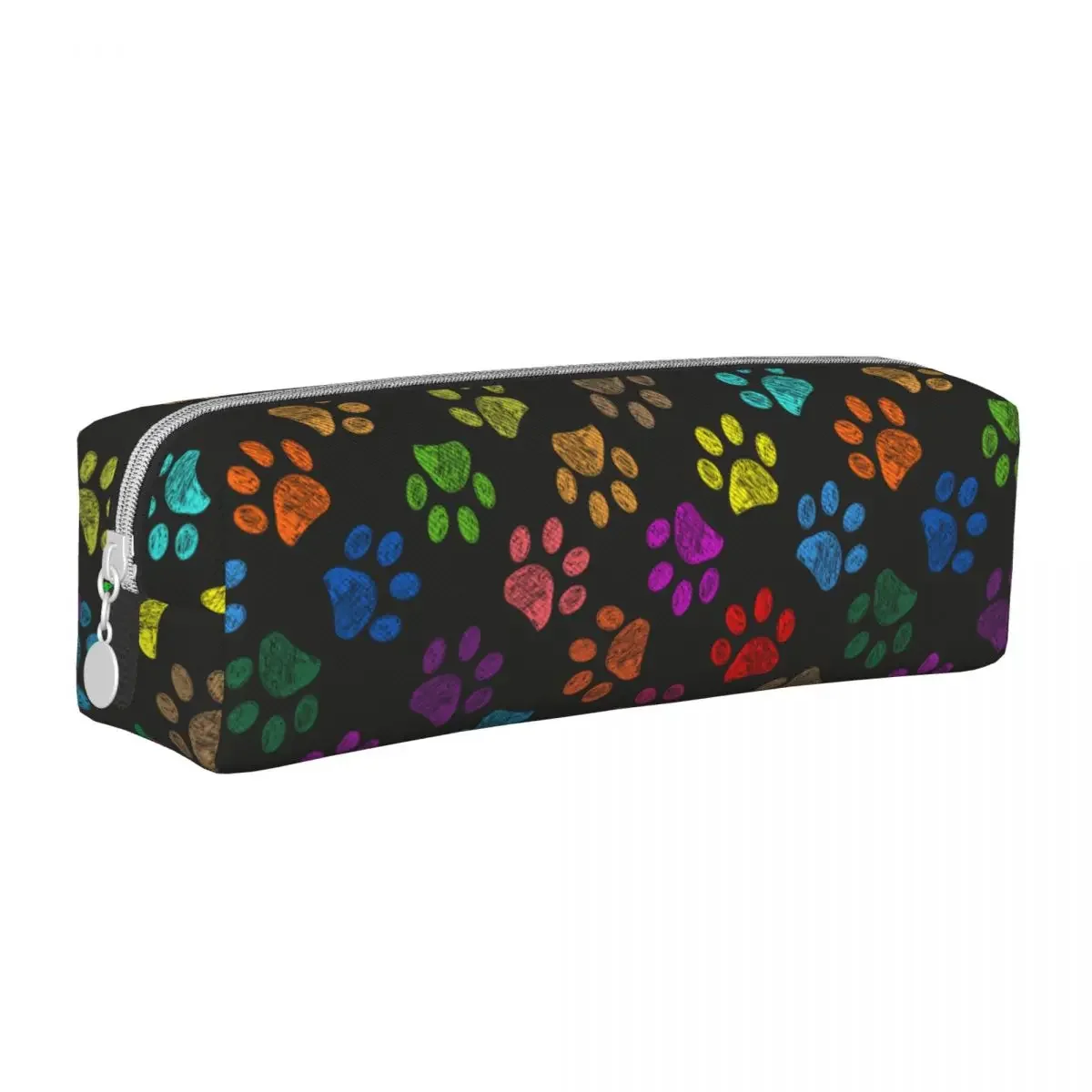 Colorful Dog Paw Animal Foot Prints Pencil Cases Pen Bags Student Large Storage Office Cosmetic Pencilcases