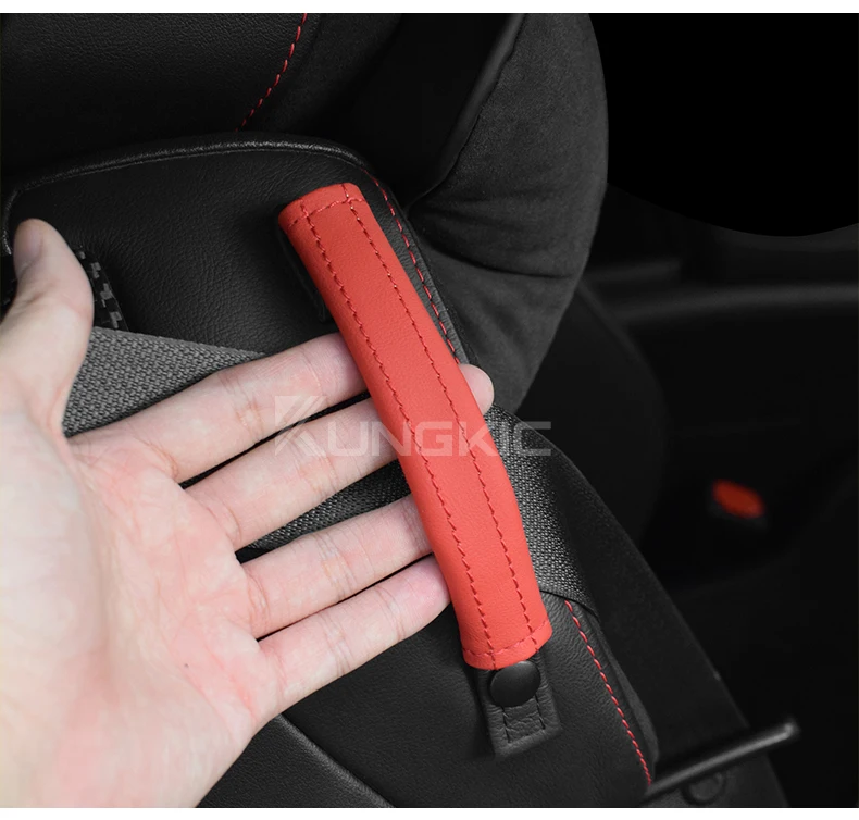 Für Toyota GR86 ZN8 Subaru BRZ ZD8 2021 2022 2023 2024 2025 Sicherheitsgurtpolster-Abdeckungssatz PU-Leder-Innenausstattung 2 STÜCKE – Detail 8