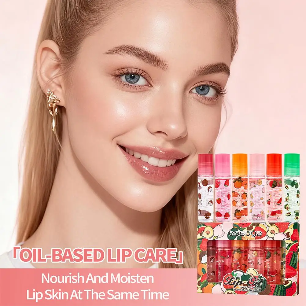 Roll-on óleo labial hidratante bálsamo labial líquido nutritivo óleo frutas presente dia dos namorados novo lábio transparente colo l2r7