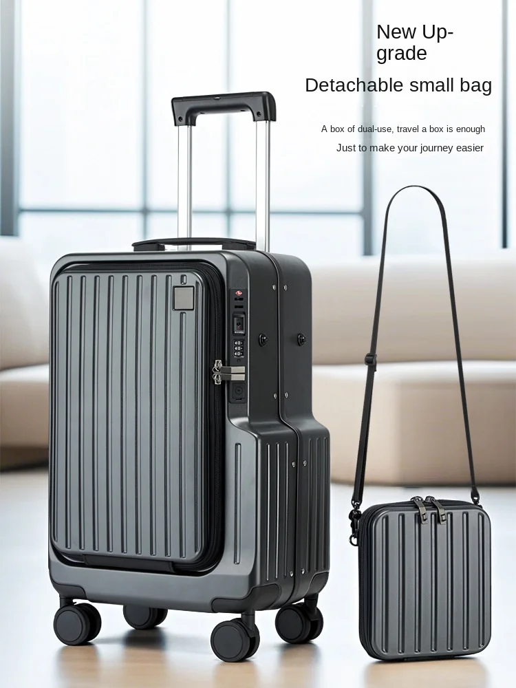 20 Inch Multifunctional Front opening Luggage Laptop Travel Suitcase Boarding Box Trolley Case PC Password Box Carry on Luggage