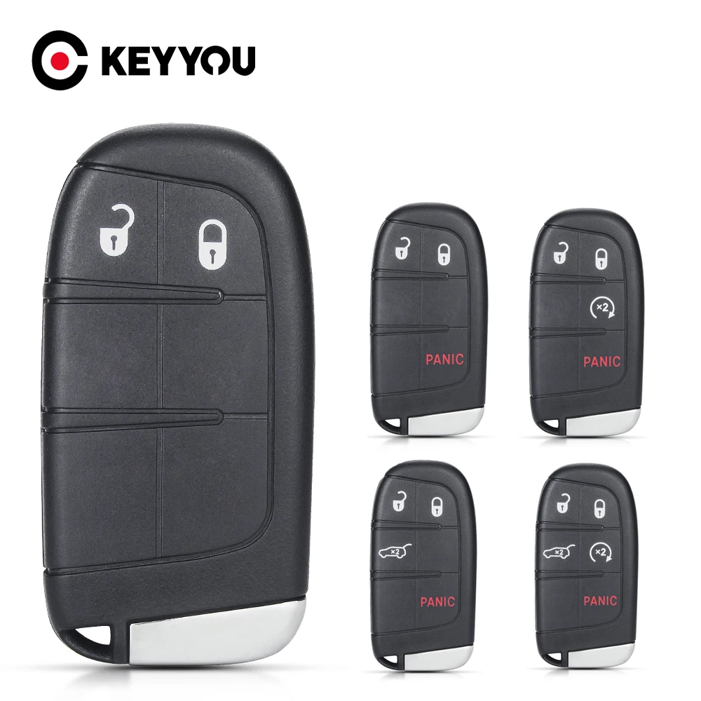 Smart Remote Key Shell Für Jeep Renegade Kompass Cherokee Dodge Ram 1500 Reise Ladegerät Challenger Chrysler 1500 2/3/4/5 Taste