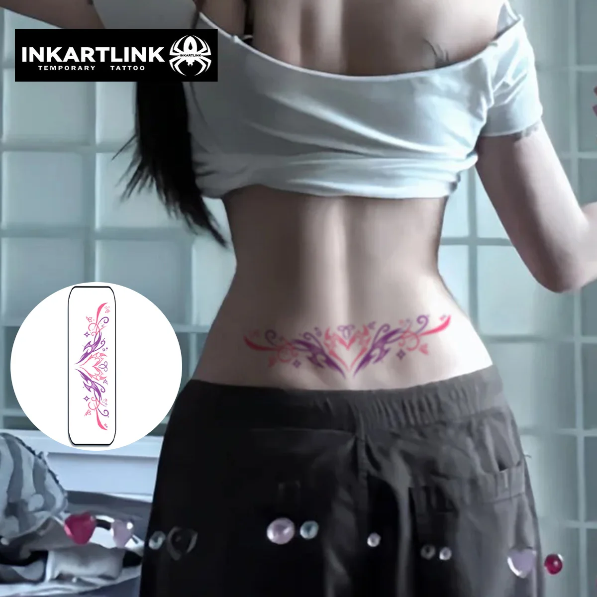 INKARTLINK Temporary Tattoo Stickers Hand Drawing Waterproof Color Printing Temporary Tattoo Party Supplies DIY Stickers