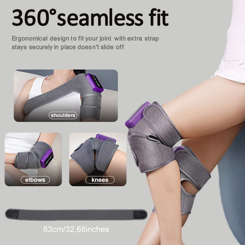 

Перезаряжаемый физиотерапевтический массажер для суставов, плеч, локтей, беспроводные горячие компрессивы, вибрационный дышащий материал, наколенники с подогревом