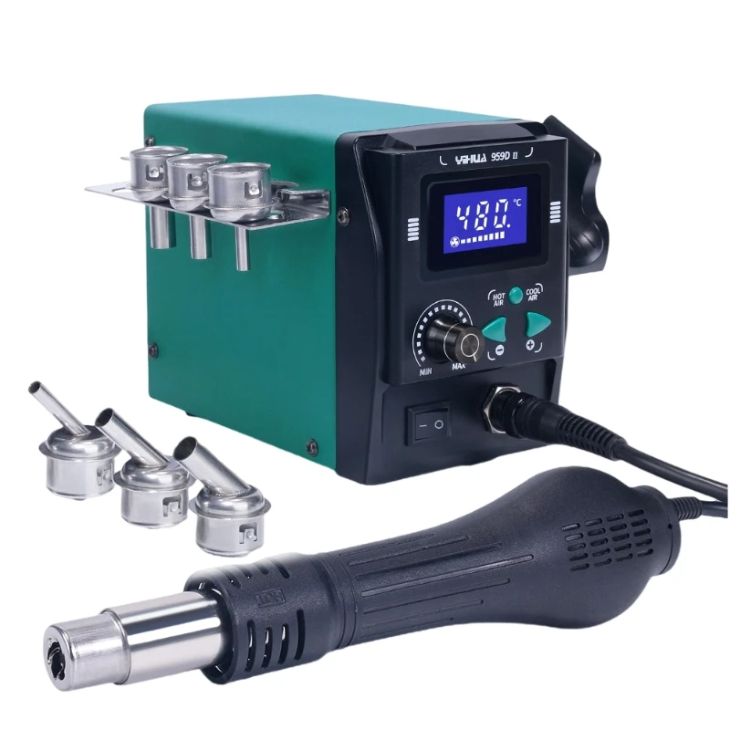 YIHUA 959D-II 700W Easy Plug-pull Nozzles Hot Air Gun Rework Soldering Station Phone Repair Welding Tools Station Phone Repair