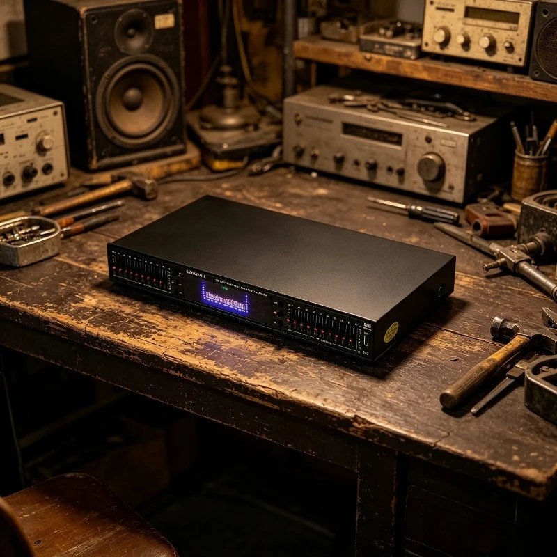 Double 10-band with Bluetooth Stereo, High and Medium Bass Adjustment Equalizer, Hifi Fever Home EQ Tuner European Standard