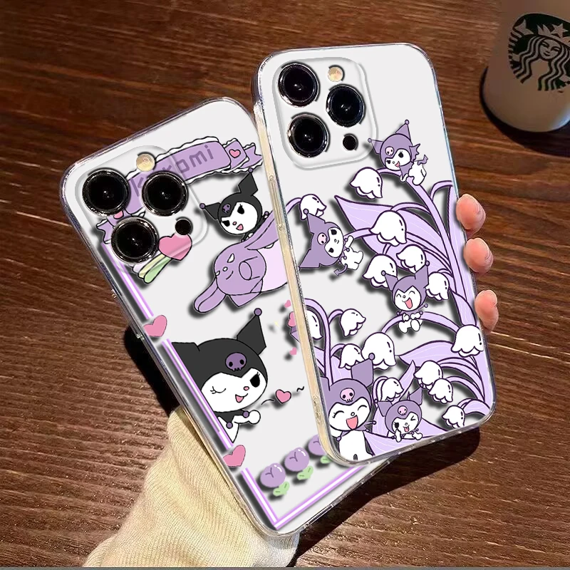 A10 Kuromi Soft transparent Case for iPhone 15 14 Plus 13 12 11 X XS XR Pro Max Mini 8 7 6 6S Plus image 2