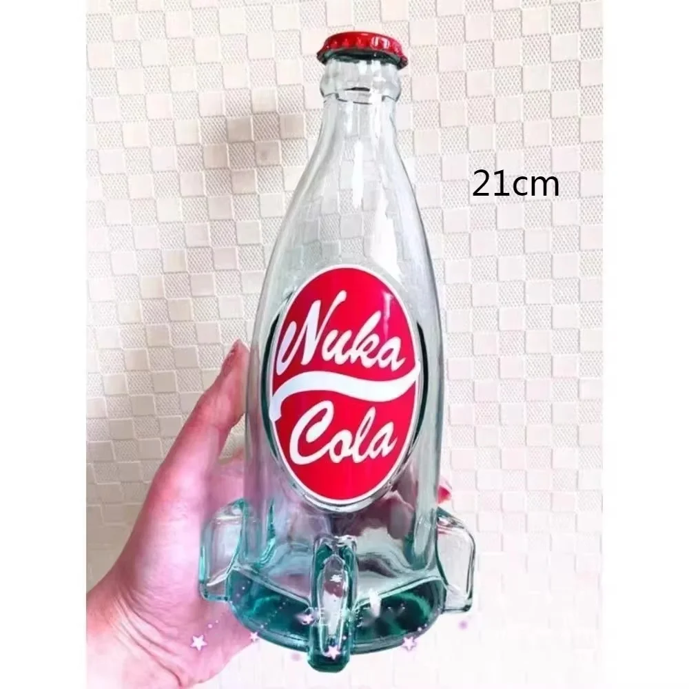 New Nukas Colas DIY Bottle with Cap Glass Bottle Cup No Liquid Figure Model Toy Fallout Peripherals Prop Gift Home Decoration