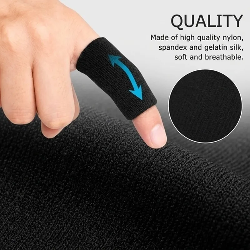 

Golf Breathable Elastic Protector Comfortable Finger Brace Splint Stabilizers Support Thumb Sleeve 10Pcs
