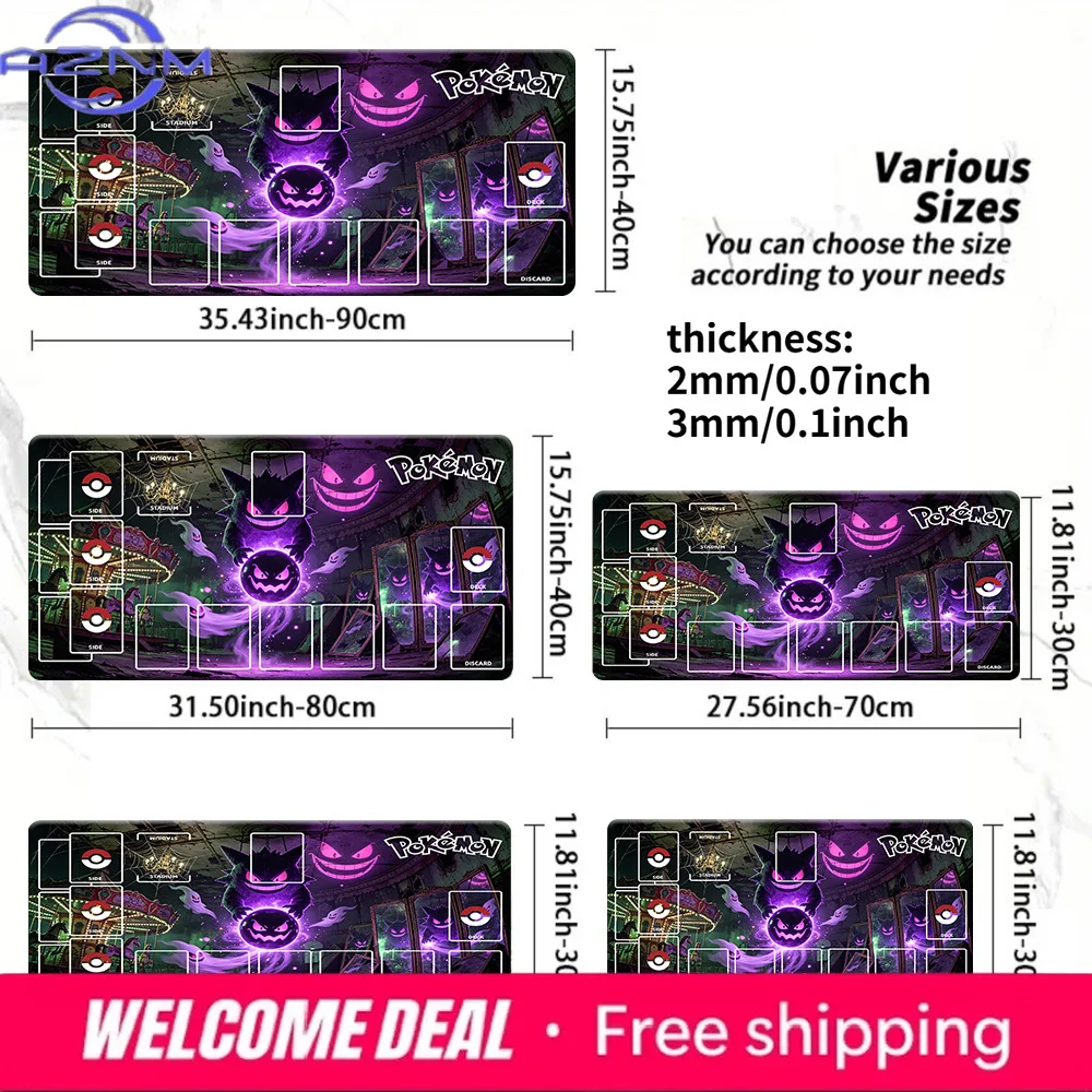 Gengar Haunted Carnival TCG Playmat Gaming Mouse Pad
