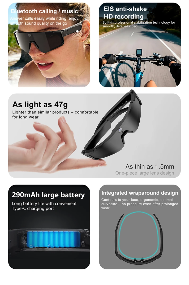 Óculos Inteligentes de Ciclism - Smart Glasses Ar avaliação e preço