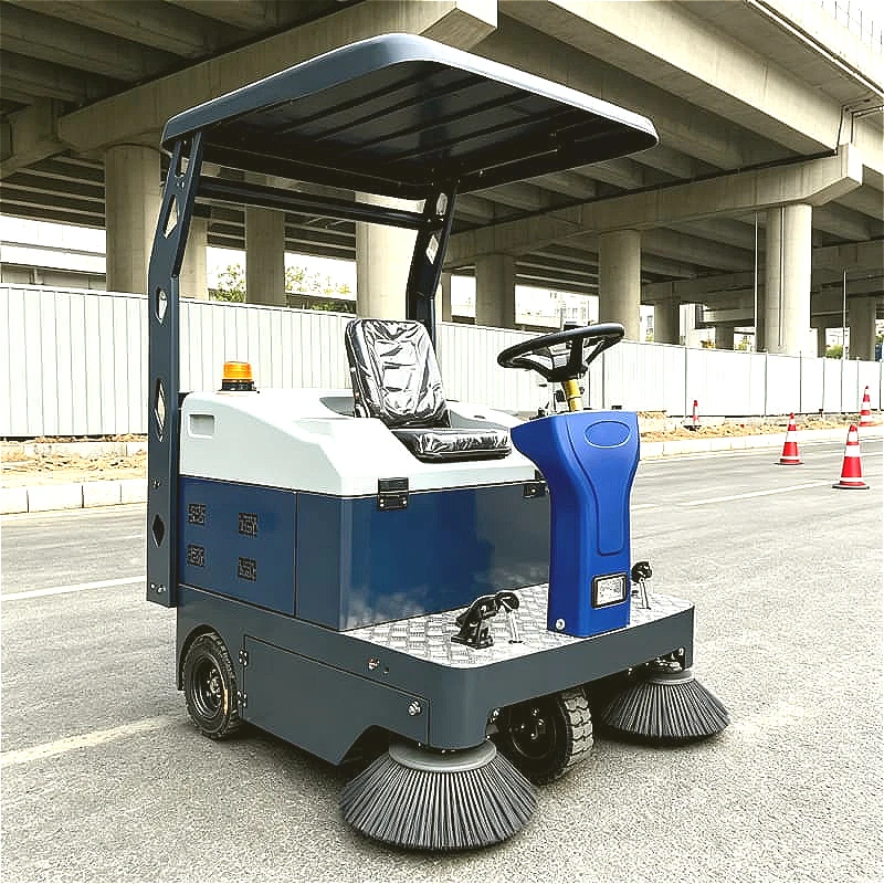 Side Brush Ride On Sweeper Electric Floor Sweeper for Factory Workshop Warehouse Corner Dust Collection 1400mm Customized