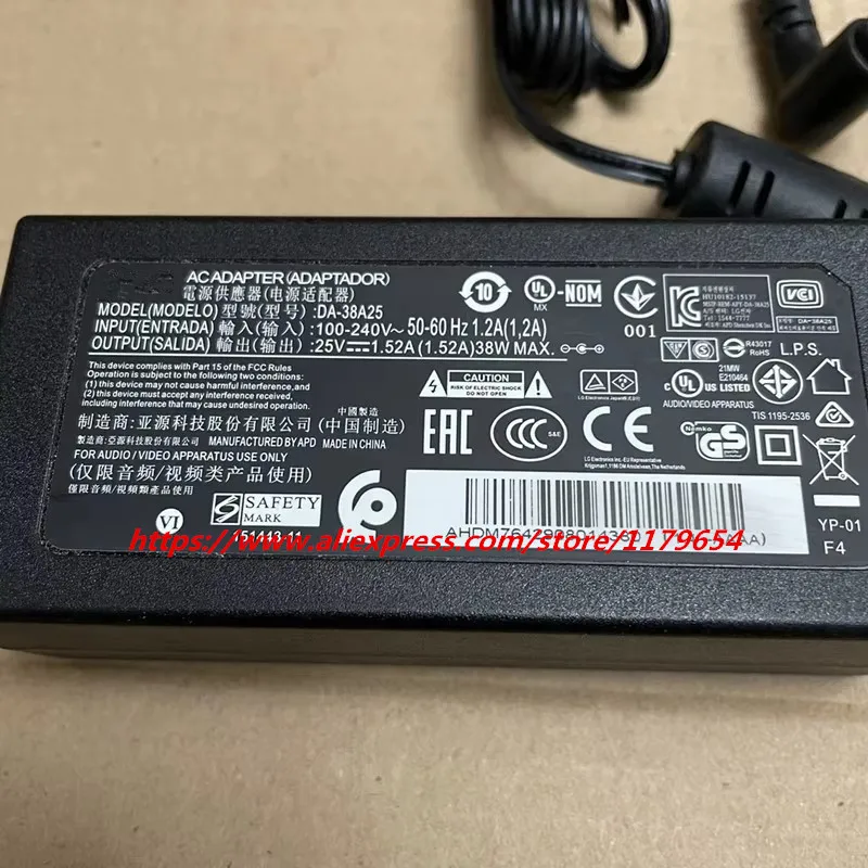 Original AC Adapter DA-38A25 25V 1.52A 38W Power Charger For LG SH7PE-H GLOBAL SH5B SJ7 SH4 SH6 SK5Y SH7 SH7B SH78 SH5 SoundBar