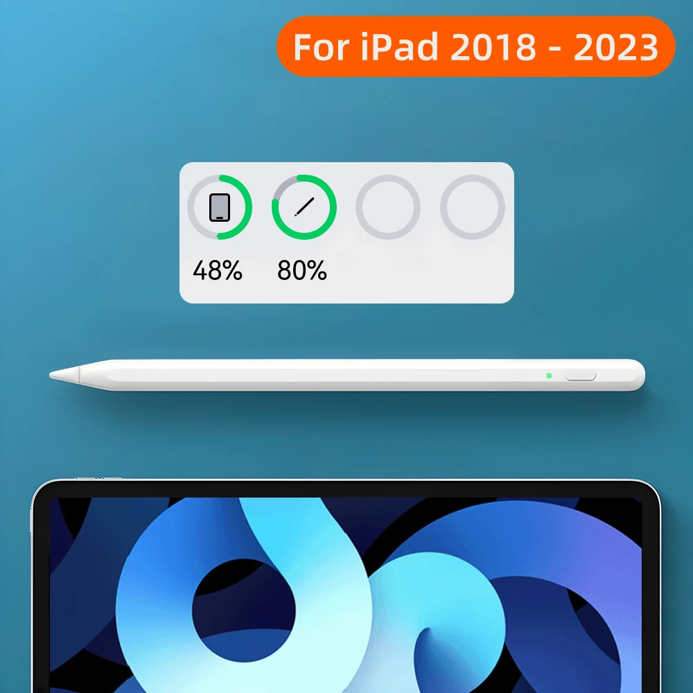 

Для Apple Pencil 2, карандаш для iPad 2022 2021 2020 2019 Pro 2018 11 Air 12,9 iPad 10,9 10th mini 6 Bluetooth стилус