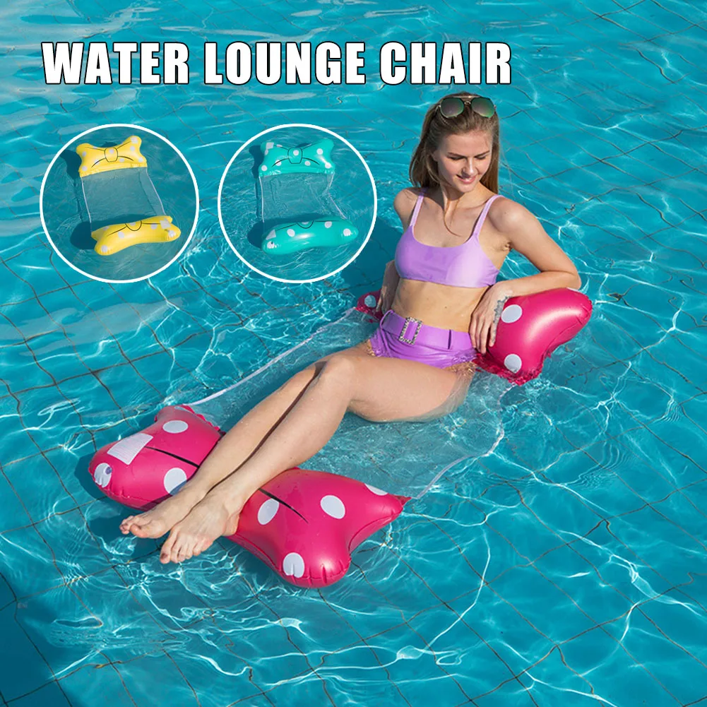 Foldable Water Hammock Recliner Inflatable Floating Swimming Mattress Water Lounge Bed Bench Swimming Pool Party Toys