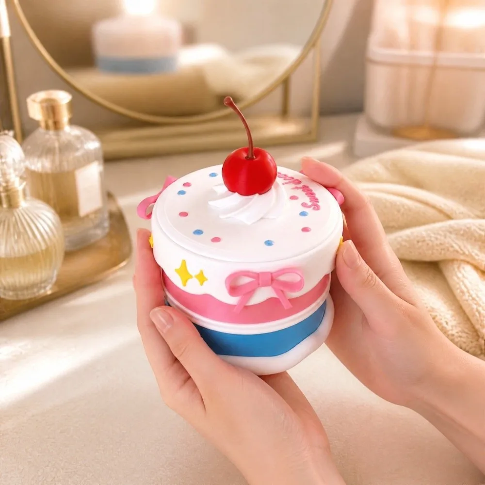 Cartoon Cake Shaped Jewelry Box Multi-Layer Compartment Multi Grid Jewelry Organizer Multi-Layer Desktop Storage Case Small Item