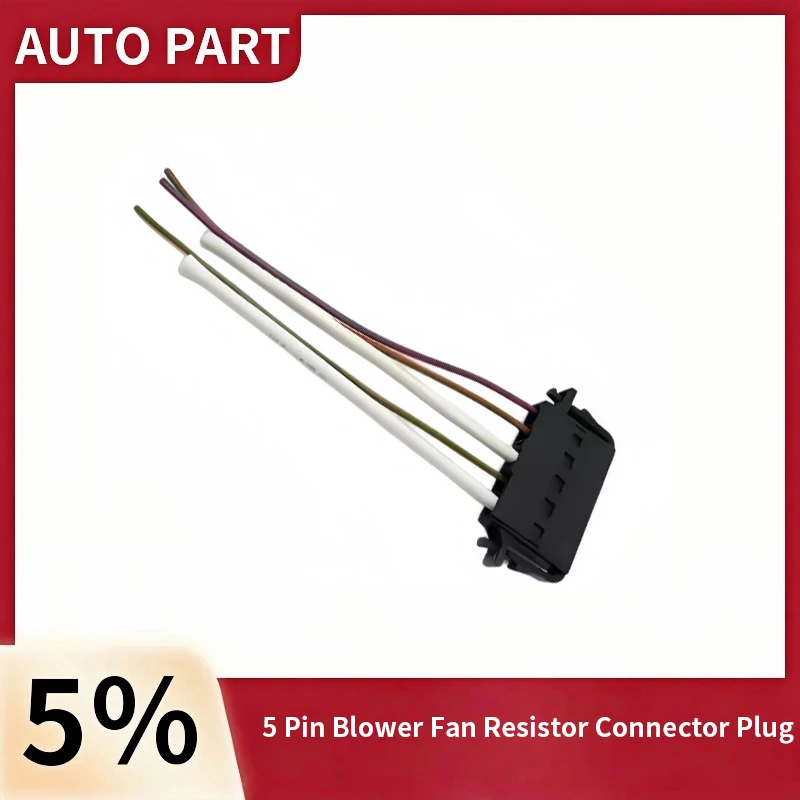 5 Pin Blower Fan Resistor Connector Plug Suitable For Peugeot 308 408 3008 4008 5008 Citroen C5 Aircross
