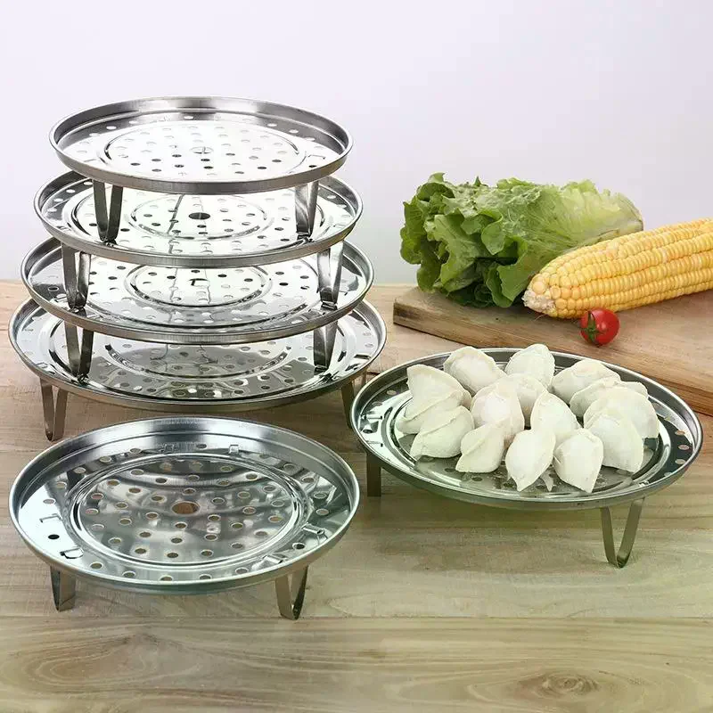 Stainless Steel Steamer Rack Rust Proof Easy to Clean Detachable Support Legs for Home Kitchen Daily Food Steaming