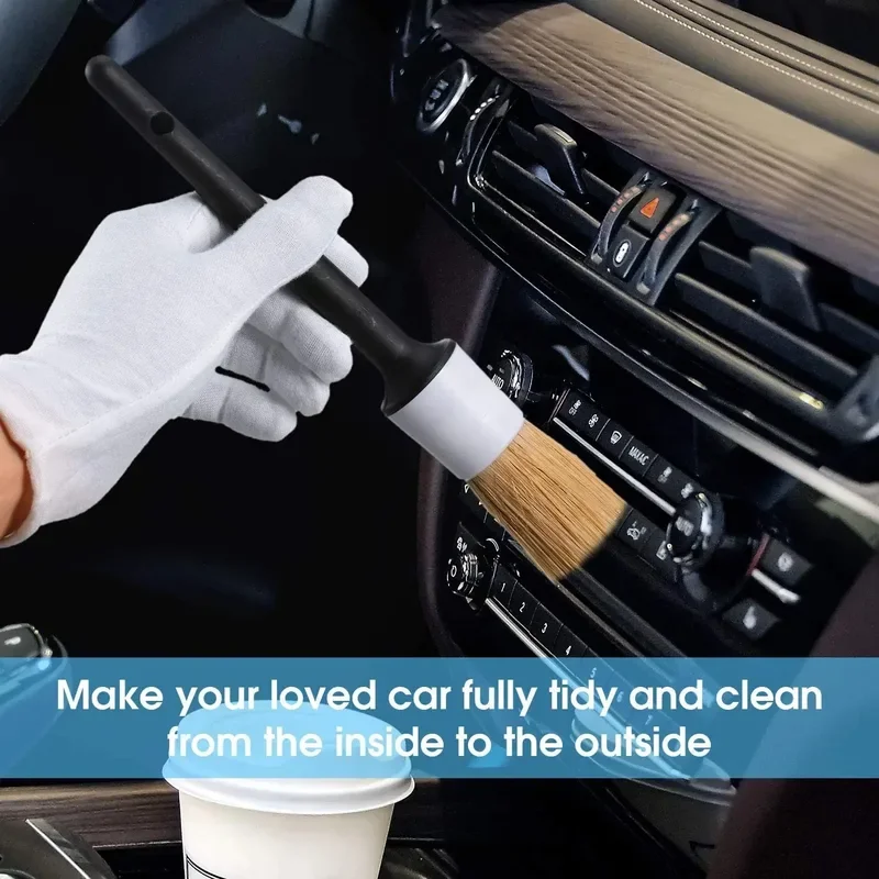 5pcs Car Interior Soft Bristled Brush for Car Cleaning Gap Dust Removal Tool for Instrument Pnel Cleani