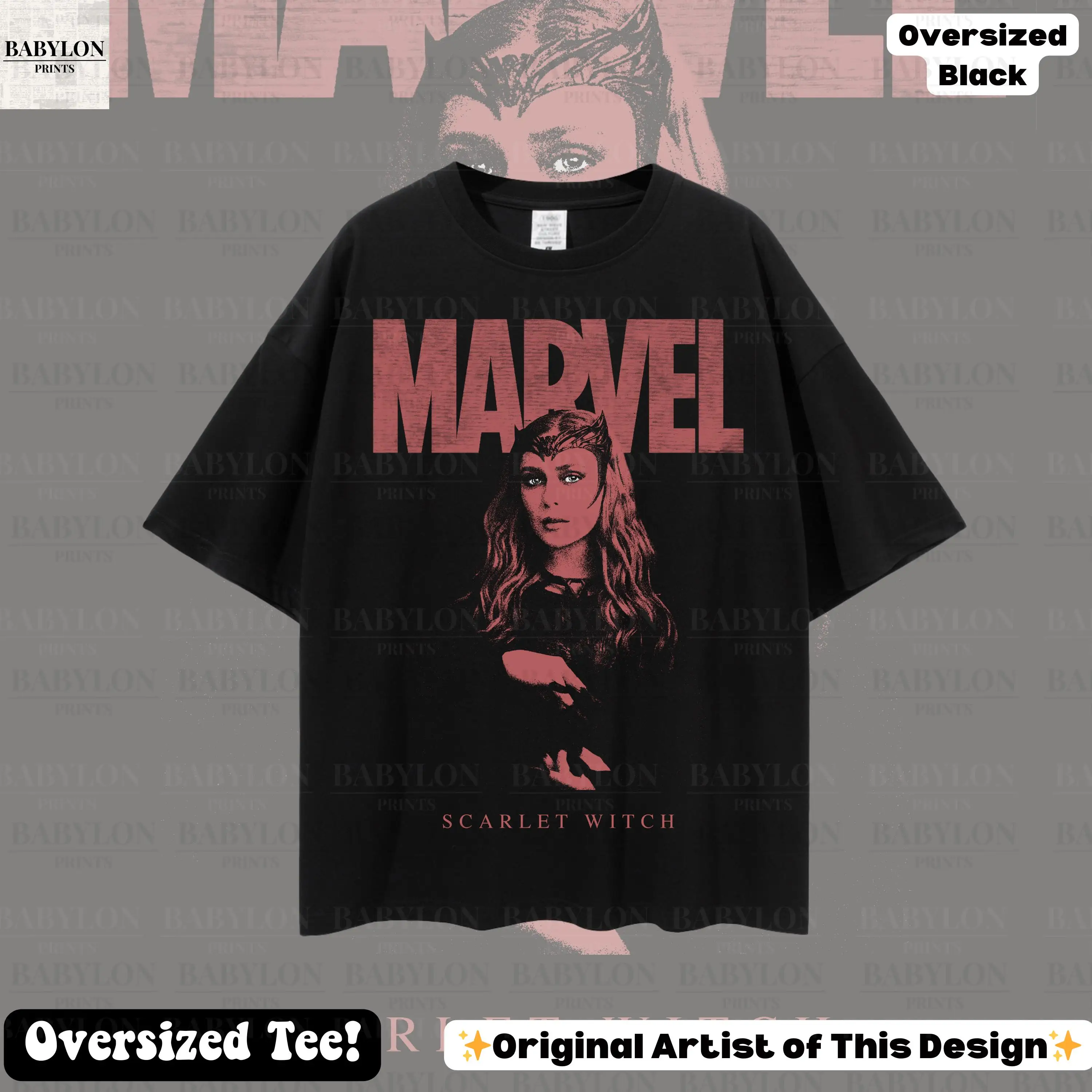 2026 Avengers Style Wanda Maximoff Men's and Women's Summer Pure Cotton T-shirt Fan Style Comfortable, Breathable, High-quality