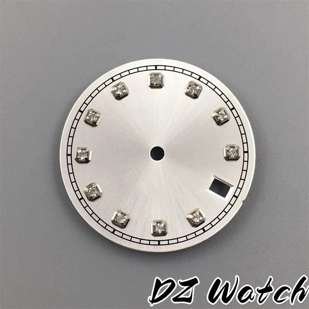 DZ  Blue Pink Green Gold 29mm dial fit NH35 movement 3 o\'clock crown Silver Gold Rose Gold Diamond Index