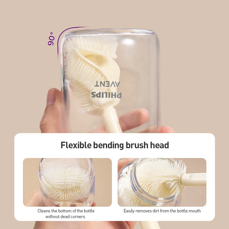 Avent Baby Bottle Cleaning Travel Set Bottle Brush Nipple Brush Multi-Purpose Cup Mouth Brush For Feeding Bottle