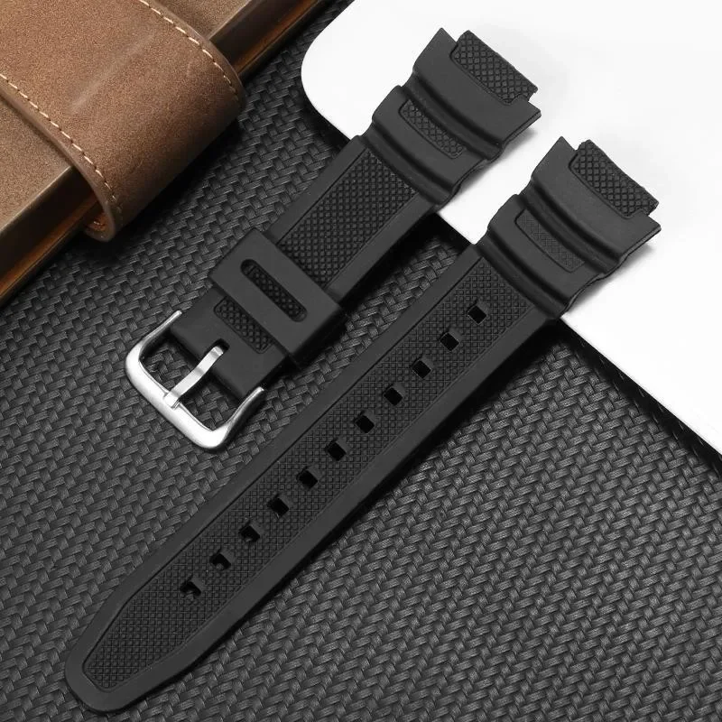 18mm Substitute Casio Rubber Watch Strap SGW300 400/AE1000 1100 W-800H 218H A10 Small Square Watch Band