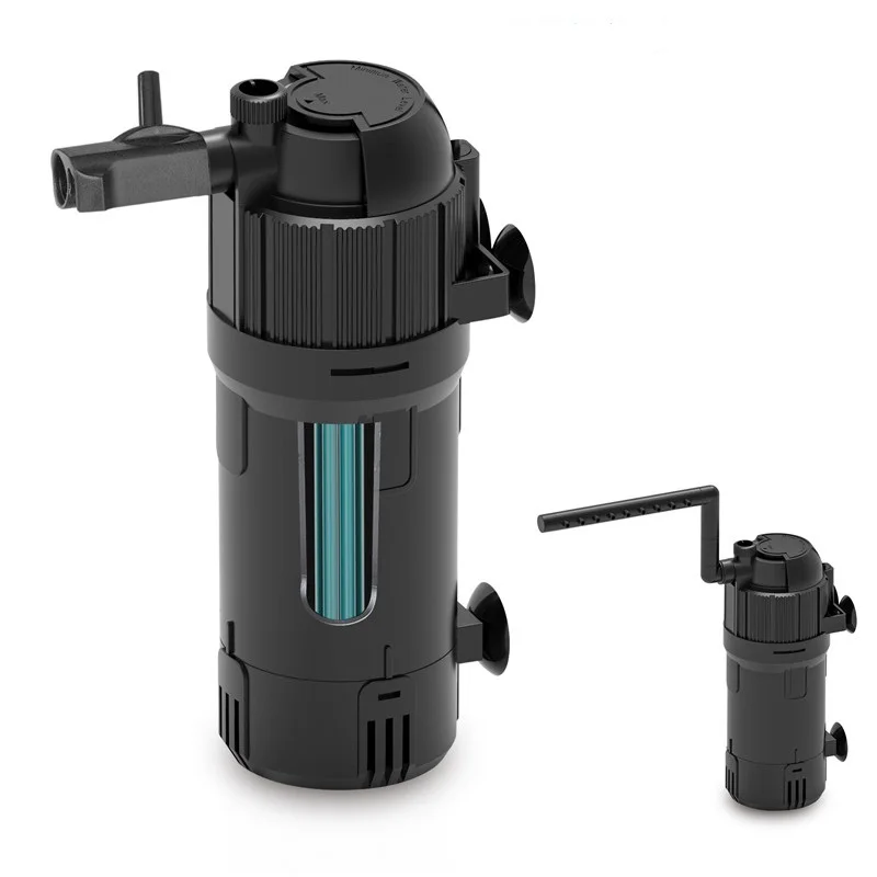 

N Freshwater And Seawater Adjustable Water Flow Fish Tank Aquarium Internal Filter Submersible UV Filter Pump