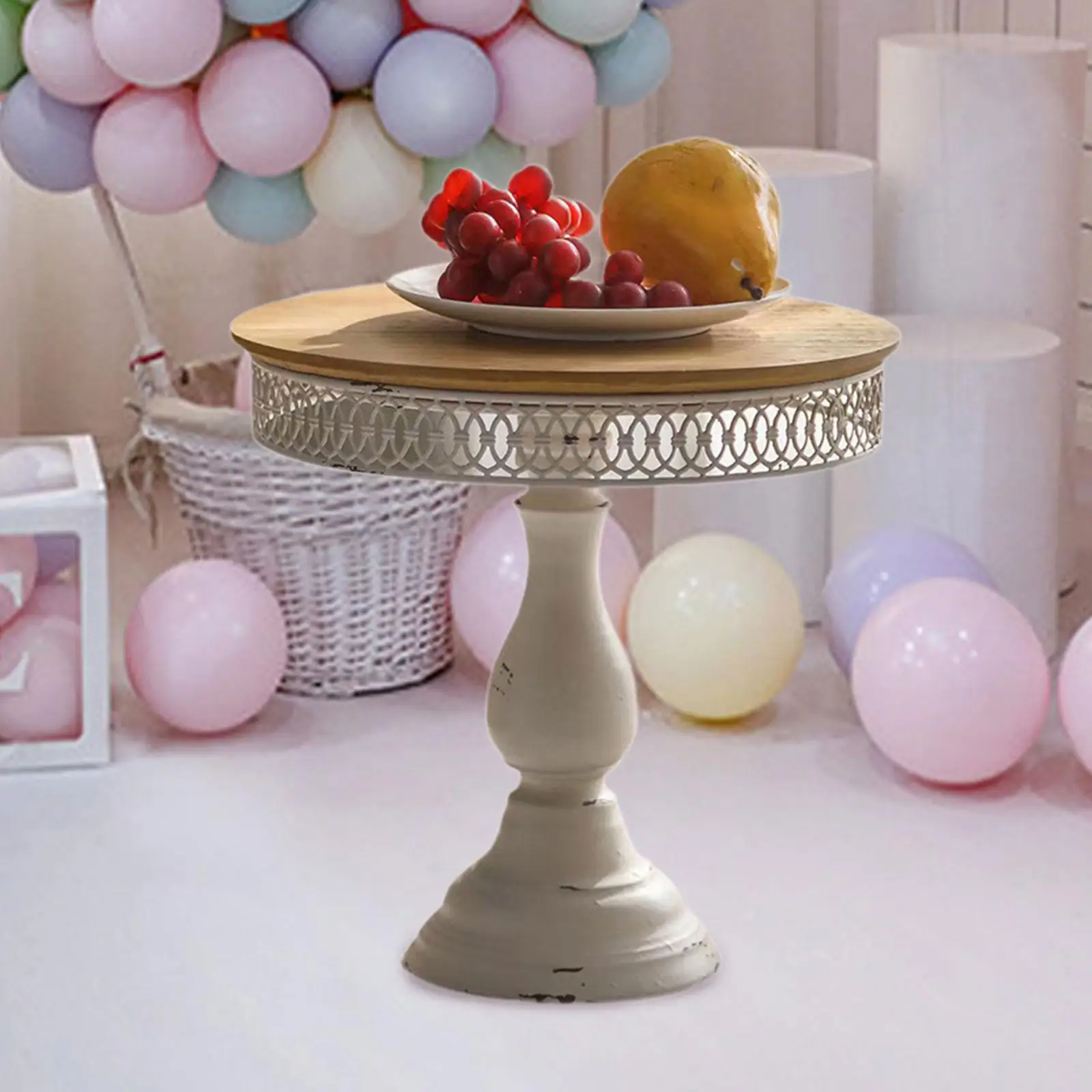 

Iron Cake Stand Decorative Tray Cake Plate Serving Platter Stand Dessert Candy Dish for Table Wedding Event Countertop Kitchen