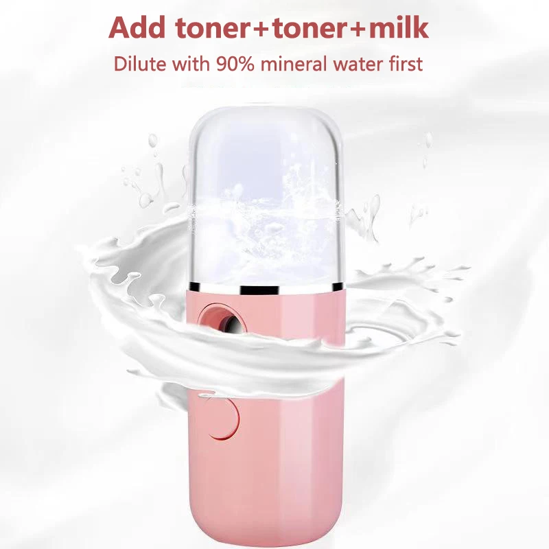 30ML Mini Facial Steamer Personal Nano Sprayer USB Nebulizer Humidifier Moisturizing Hydrating Women Beauty Skin Care Tool