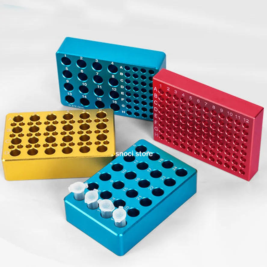 Low Temperature Metal Ice Box Laboratory PCR Centrifuge Tube Rack Pre-cooled Metal Plate 0.2/1.5ml/15ml/50ml