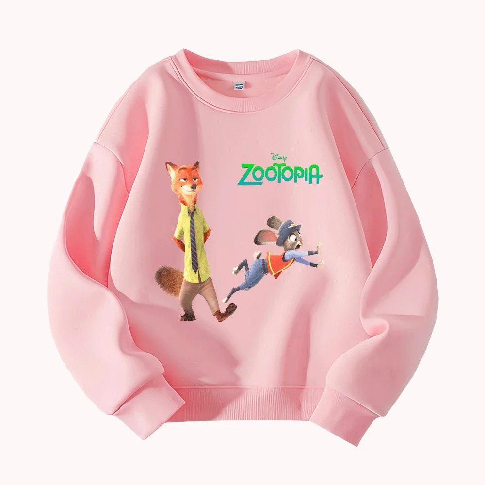 سويت شيرت كاجوال من القطن مطبوع عليه رسوم متحركة على شكل أرنب كريزي أنيمال سيتي للأطفال برقبة دائرية وأكمام طويلة للأولاد والبنات #2
