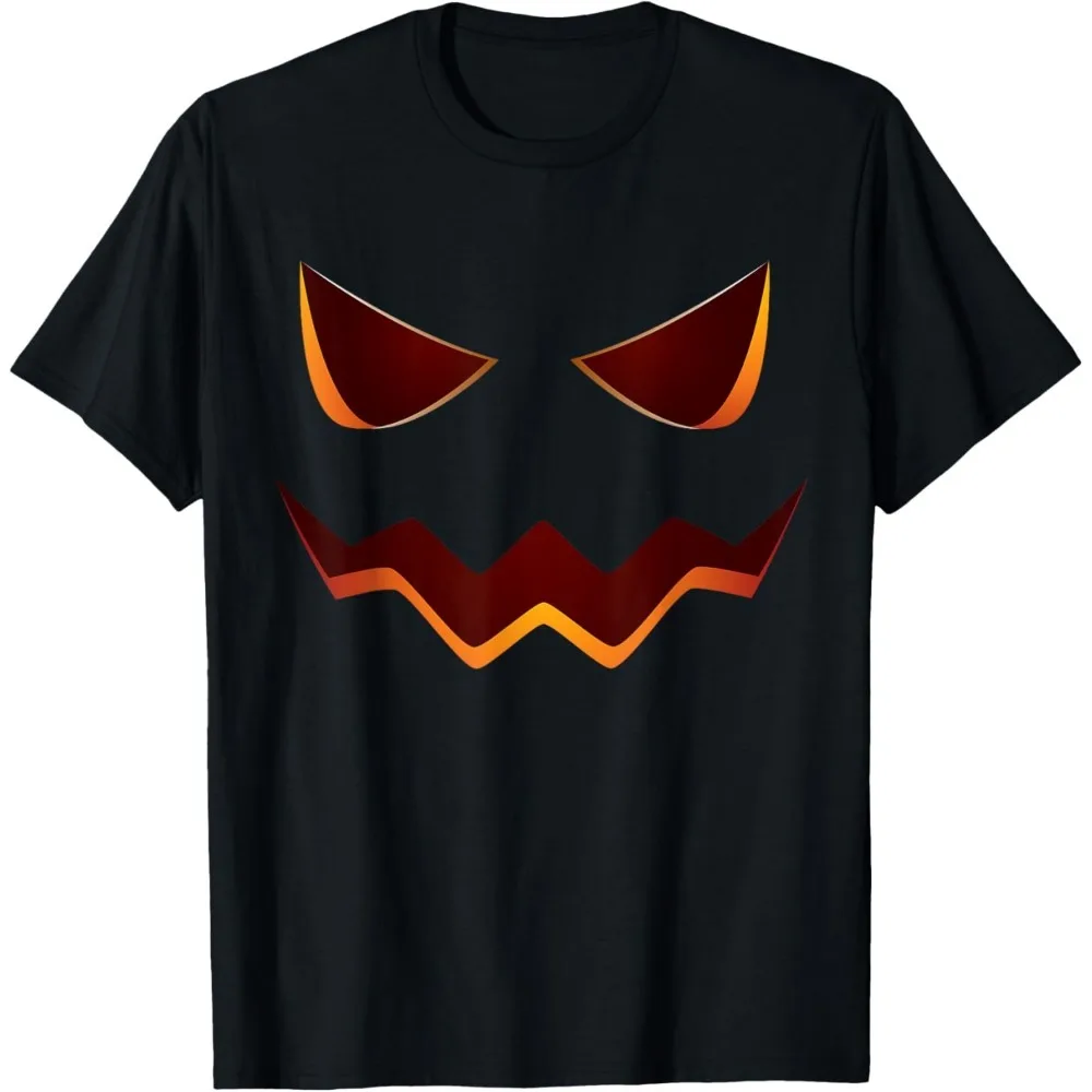 Jack O' Lantern Pumpkin Face Halloween Costume Gift T-Shirt Unisex Loose Harajuku Breathable Camisetas O-neck Tops