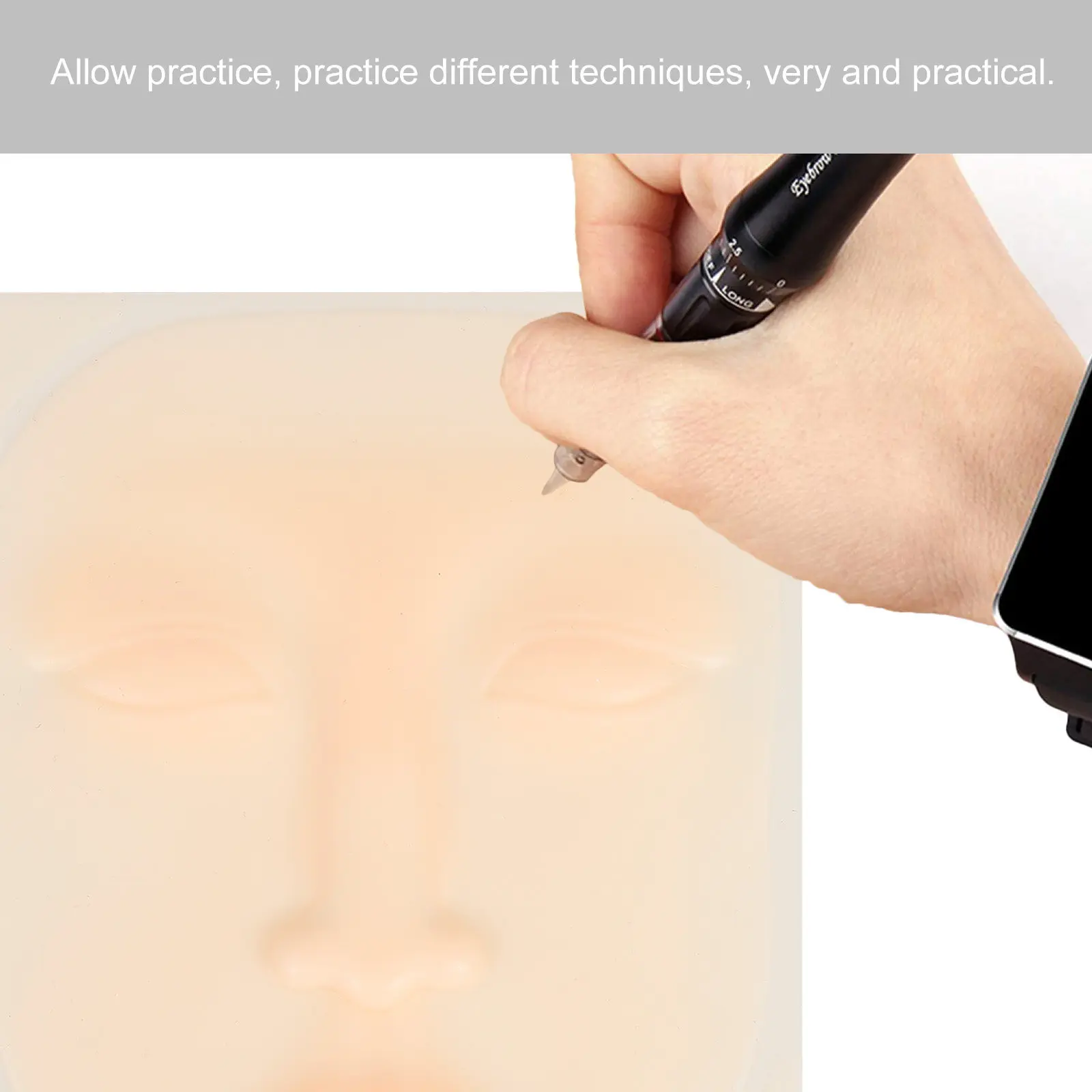 

Eyebrow Embroidery Practice Skin Soft Silicone Material for Tattoo Artists Beginners Training Tools Portable