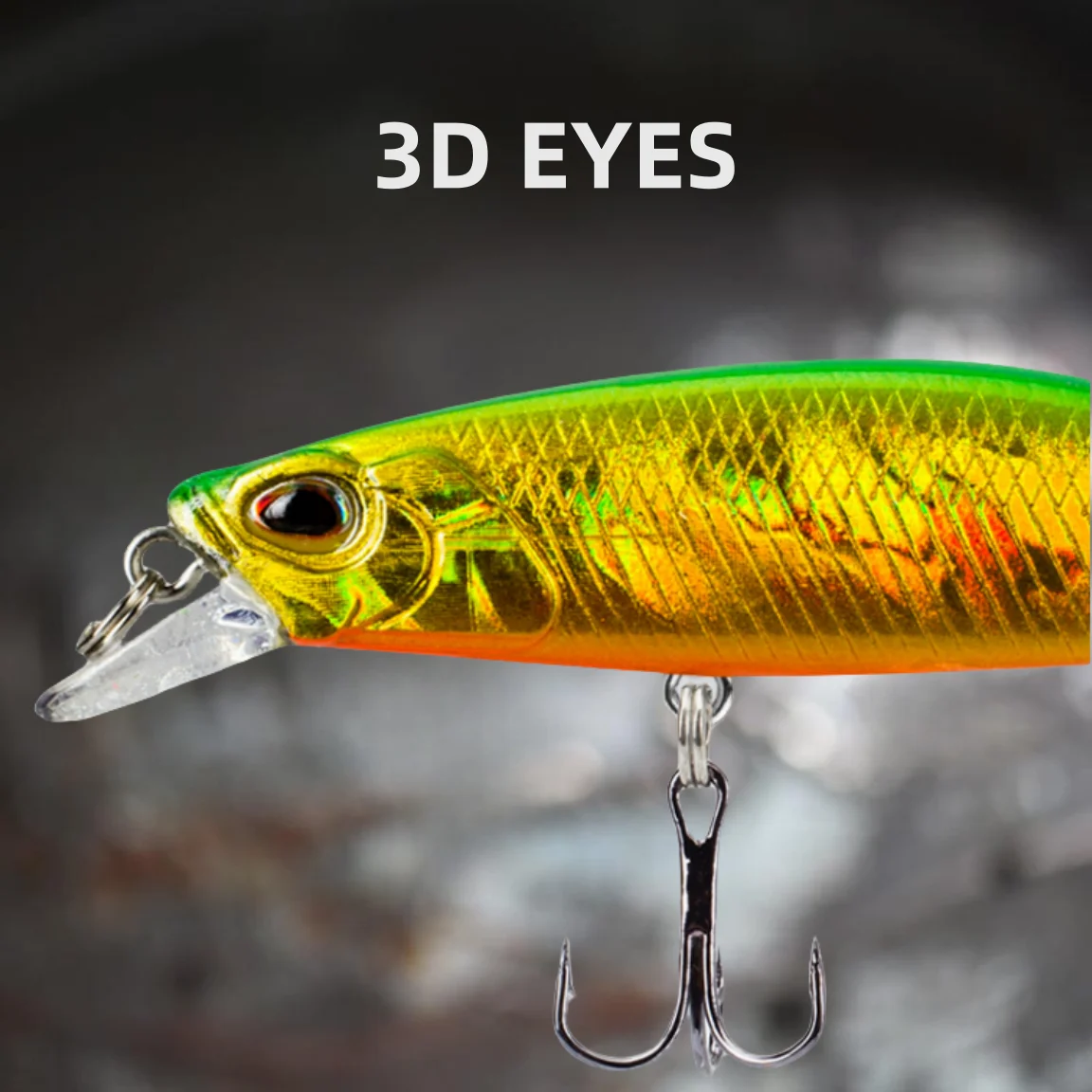 1PCS New Colorful Spearhead Sinking Minnow 6.8cm/4g Hard Bait Fishing Lure with Vibrating & Sinking Action for Fishing Bait