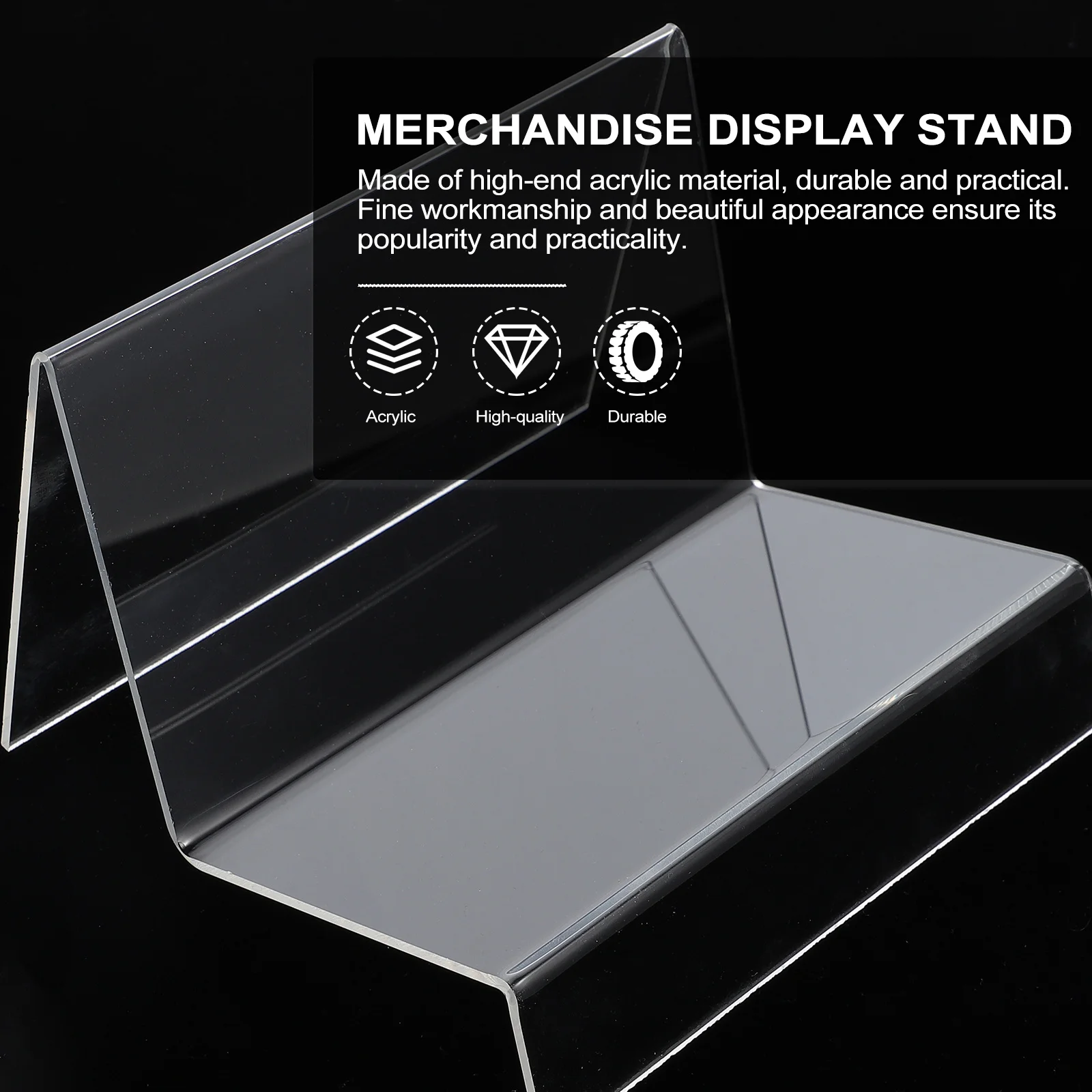 1 szt. Przezroczysty stojak ekspozycyjny na torebki, akrylowy stojak na teczki, organizer na kosmetyki do sklepu detalicznego, stojak na teczki