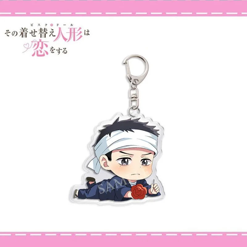 My Dress Up Darling Anime Keychain Gojo Wakana Kitagawa Marin Acrylic Key Chain Woman Q Version Bag Pendent Decor Accessories