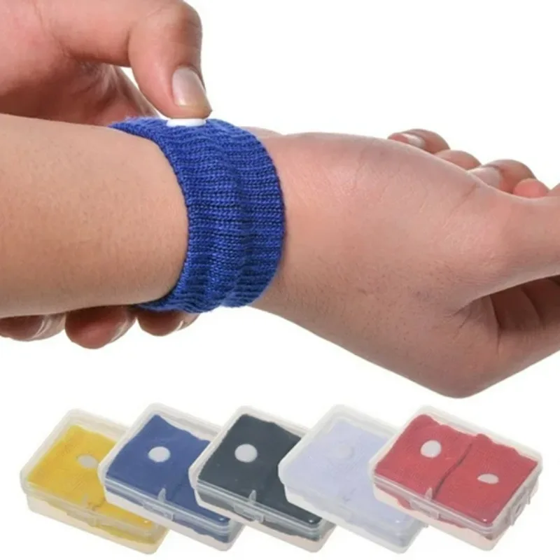 1Pair Travel Morning Sickness Wrist Band Anti Nausea Car Van Sea Plane Wristband Anti-motion Sickness Bracelet Strap Boats