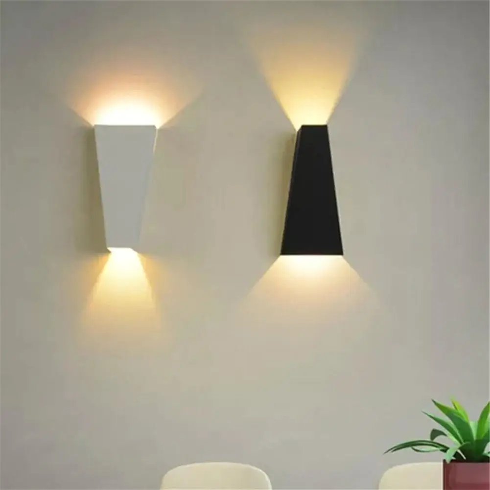 

Led Wall Lamp 6w Trapezoidal Wall Light Living Room Background Bedroom Bedside Lamp For Home Decoration