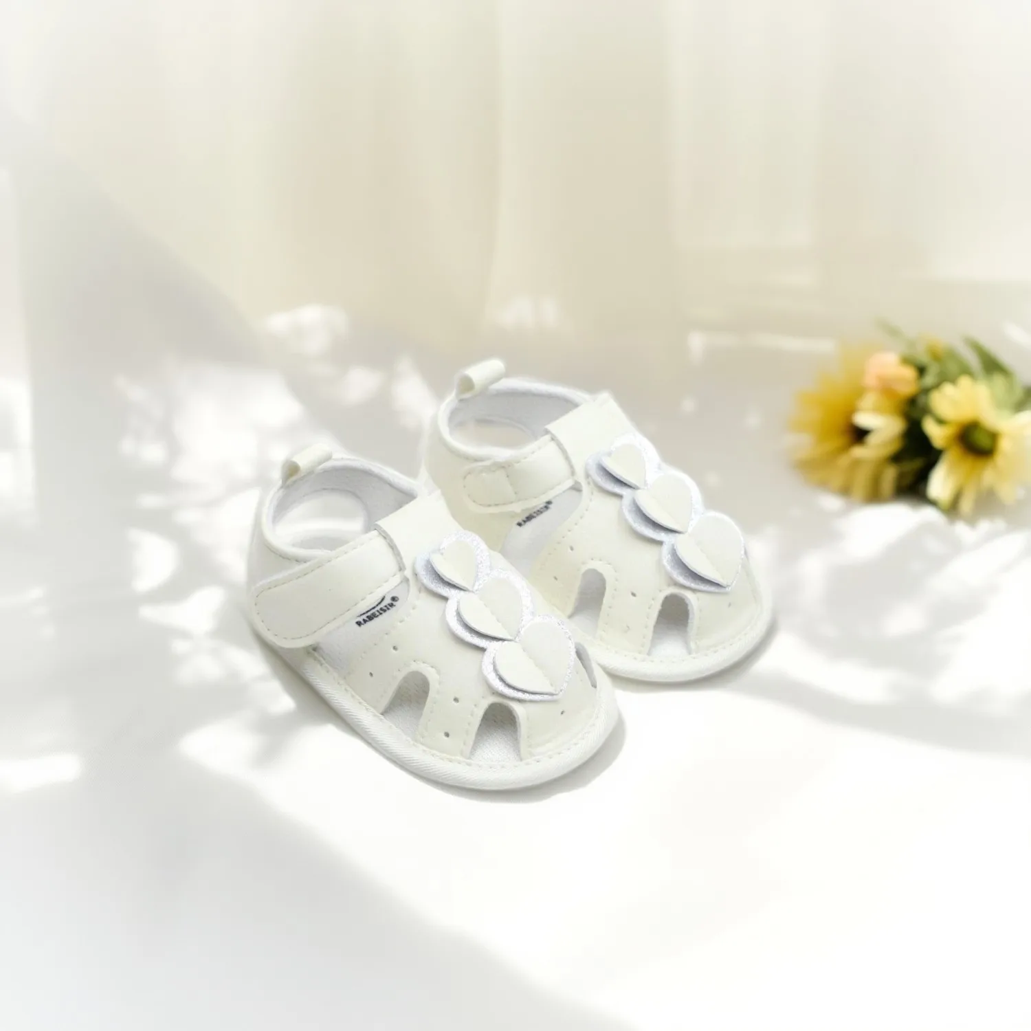 

Female baby shoes, sandals, baby walking shoes, 0-6-12-18 months, hollow out breathable soft sole, comfortable