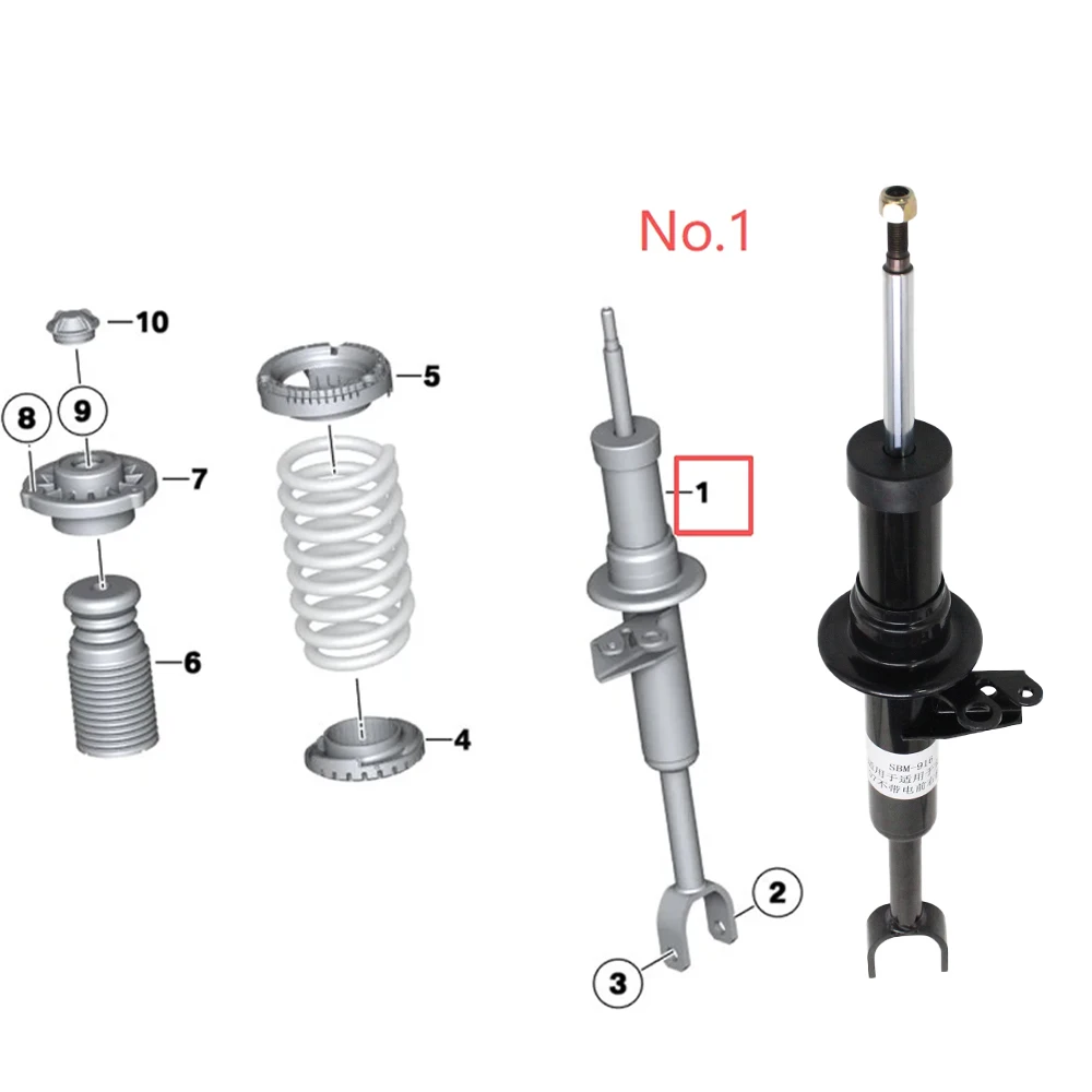 

1Piece Front Left/Right Air Suspension Shock Absorber Core w/o ADS For BMW F07 550i 535i GT 2011-2017 31316795447 31316795448
