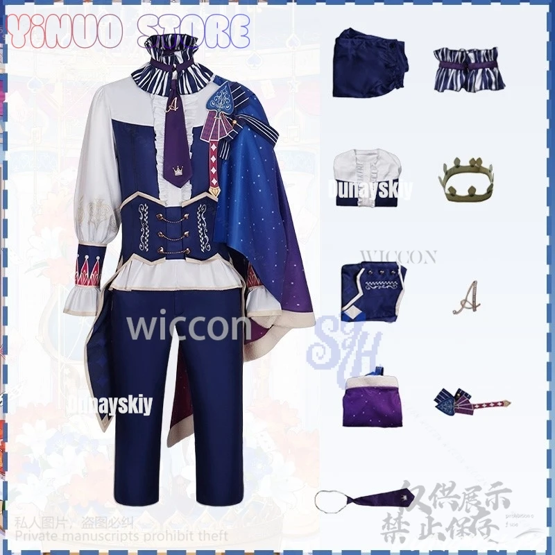 Jogo projeto sekai colorido palco cosplay país das maravilhas showtimes traje tenma tsukasa capa estilo príncipe uniforme ornamentado dia das bruxas