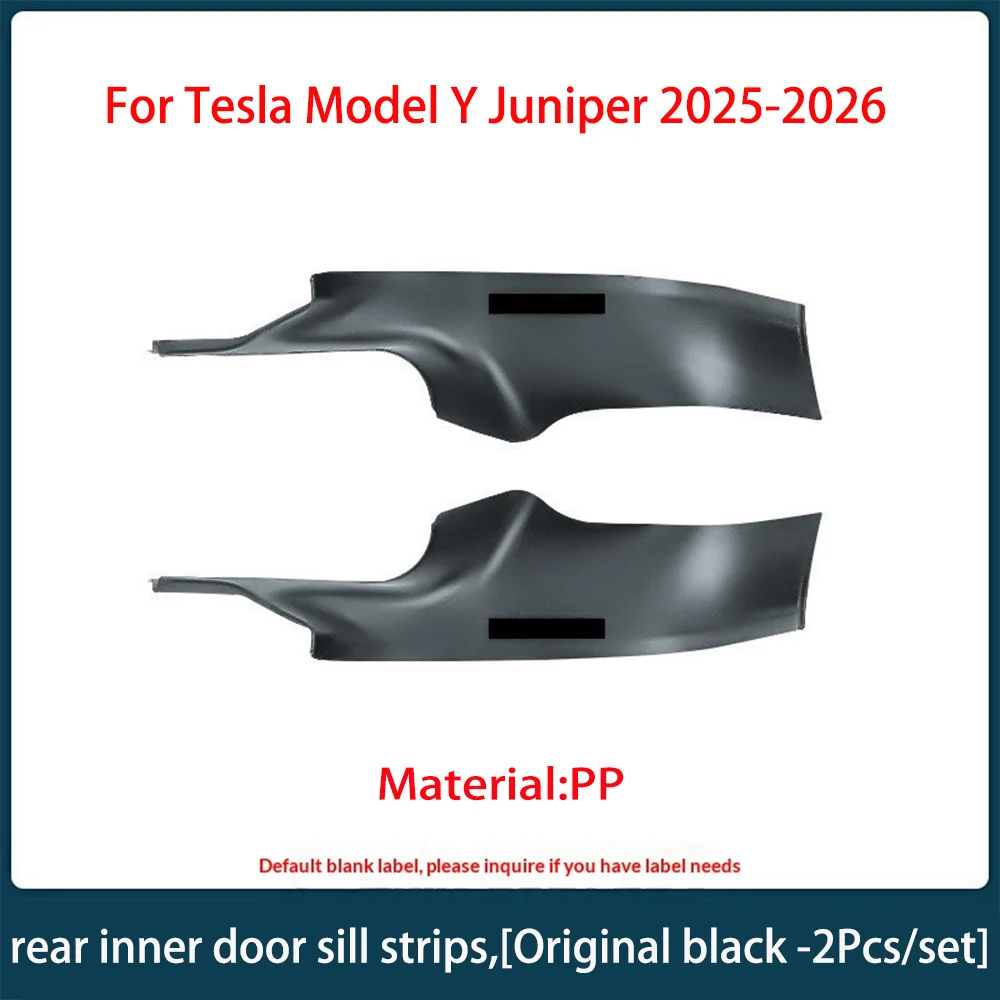 For Tesla Model Y 2021-2024 Or Model Y Juniper Door Sill Corner Guard 2Pcs/Set, Anti-kick Protection Pad Strip Car Accessories