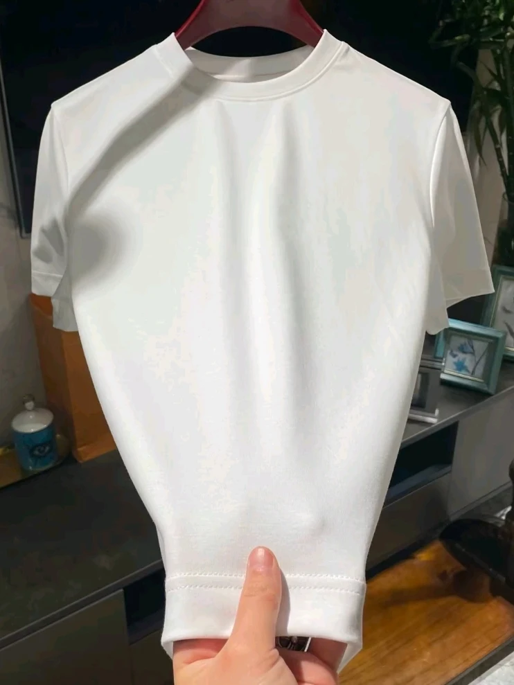 

Мужская футболка с круглым вырезом, короткий рукав, повседневный стиль, модная, стильная, деловой стиль, на все сезоны, антибактериальная, стандартный крой, молодежный тренд