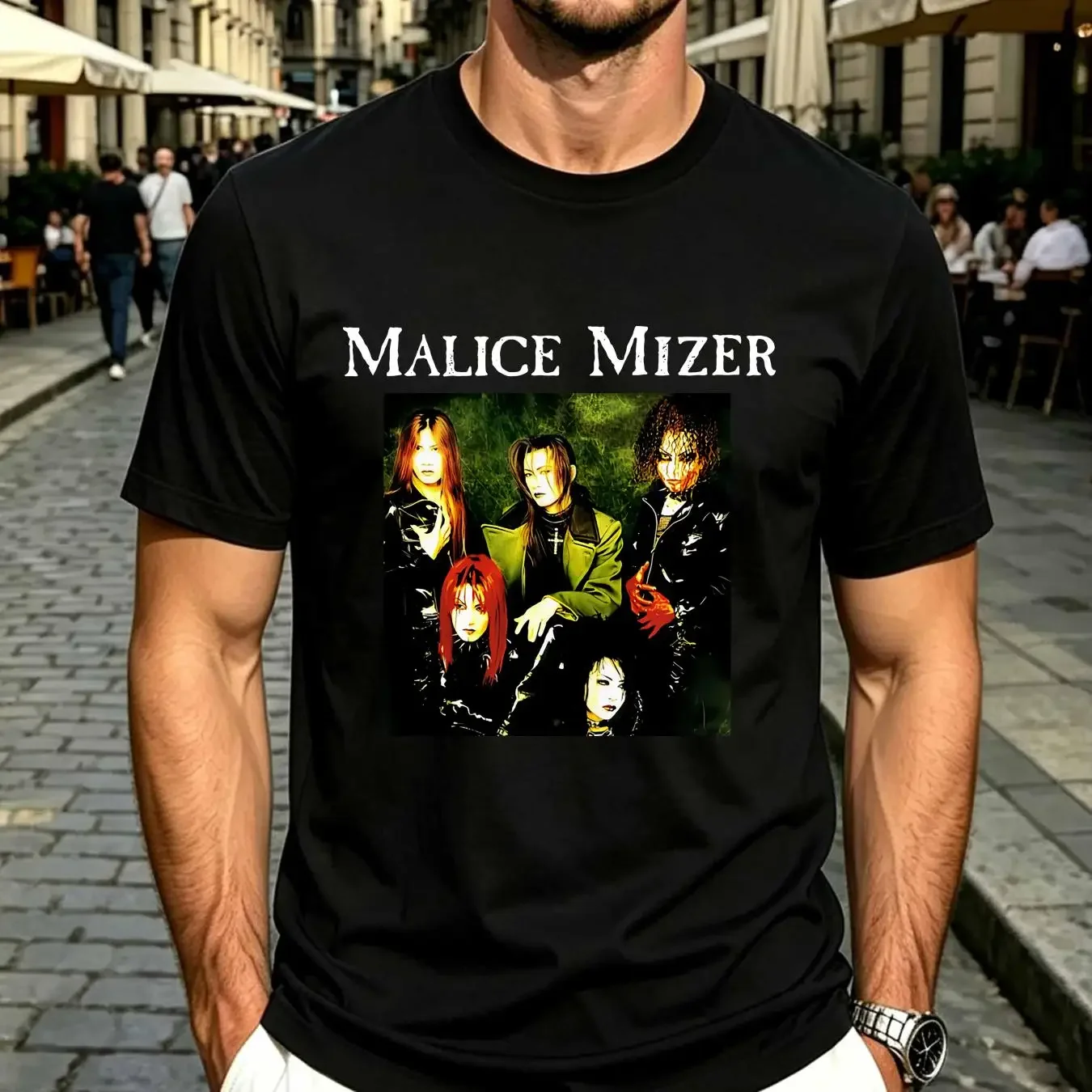washed T Shirt HOT NEW Malice Mizer poster black Cotton All sizes FA1865 long or short sleeves vintage Washed streetwear Casual