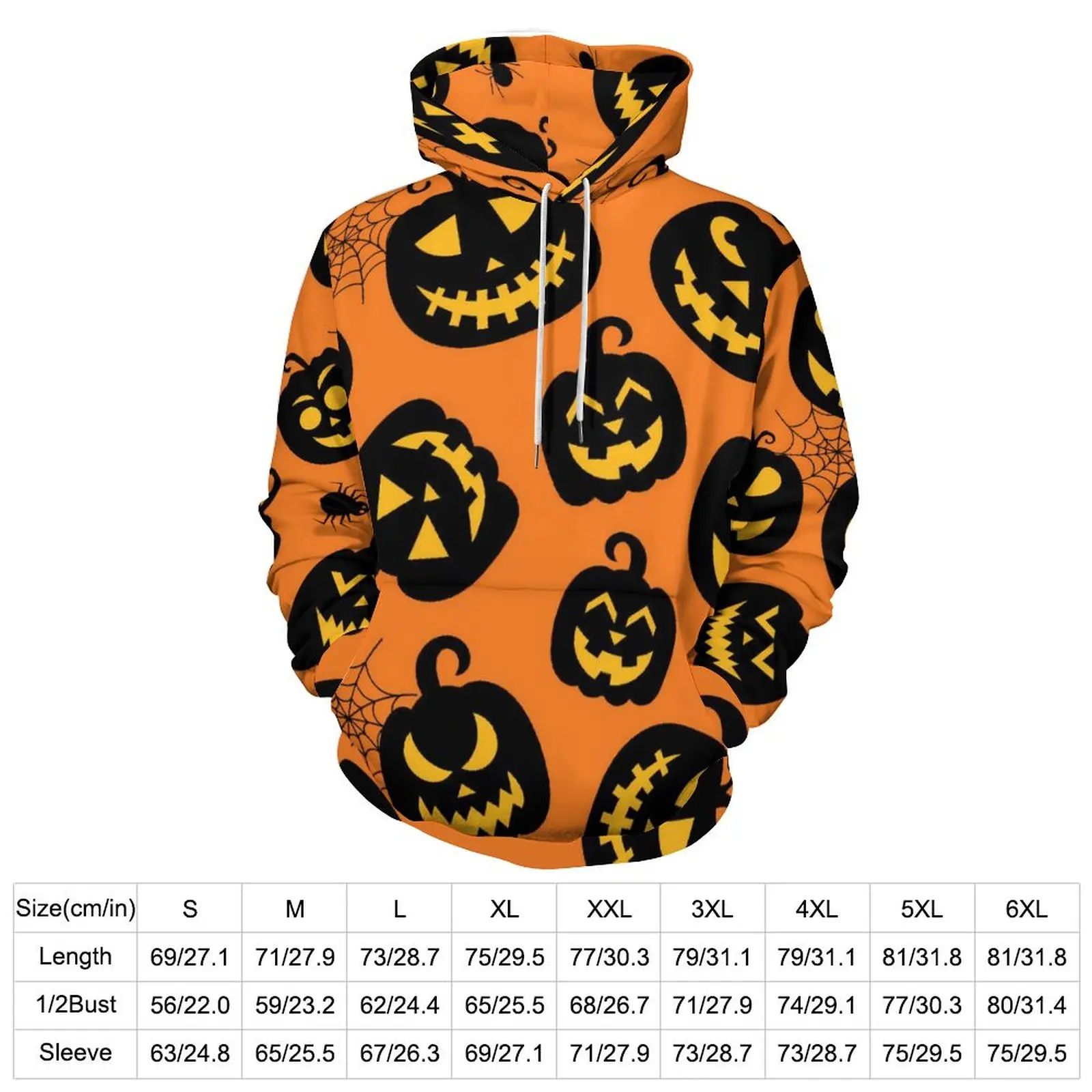 Happy Haunts Casual Hoodies Halloween Pumpkin Y2k Graphic Loose Hoodie Autumn Long Sleeve Street Wear Oversized Clothing