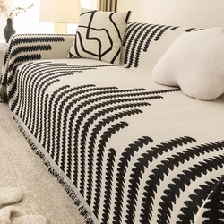 Nordic Sofa Throw Blanket Universal Knitted Sofa Cover with Tassels Ins Style Outdoor Picnic Blankets Tapestry for Bed